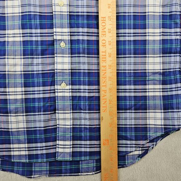 Ralph Lauren Classic Fit Performance Shirt Mens Medium Stretch Button Up Plaid - Picture 9 of 9